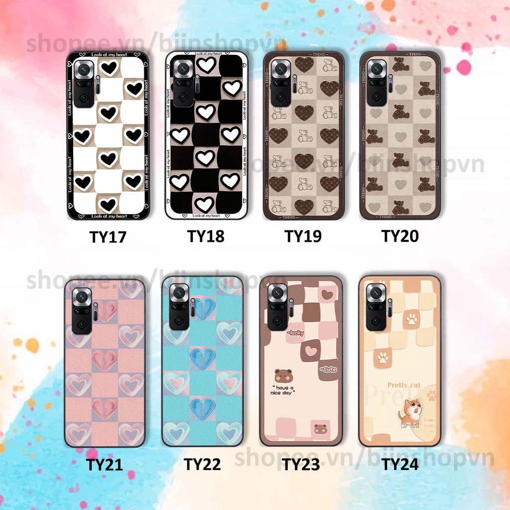 Ốp Xiaomi Redmi Note 10 / Note 10 Pro caro trái tim nhiều màu sắc, đầy cá tính, khẳng định phong cách