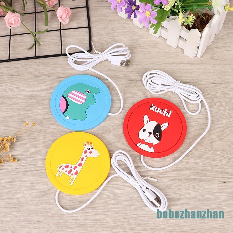 [bobozhanzhan]USB Warmer Cartoon Silicone Cup-Pad Coffee Tea Drink usb Heater Tray Mug Pad