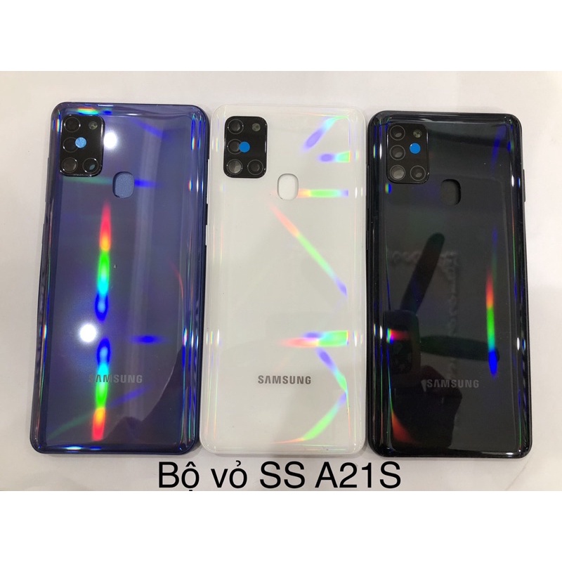 Bộ vỏ Samsung A21S(gồm khung xương, viền sườn , nắp lưng ,kính cam)