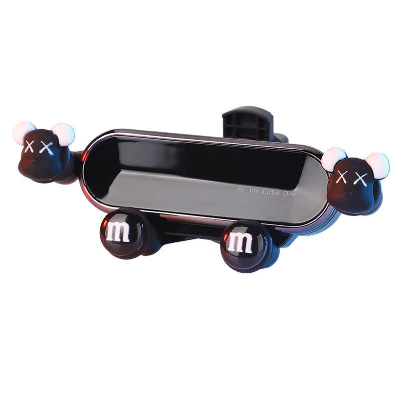 Giá Đỡ Điện Thoại Trọng Lực Gắn Thanh Điểu Hoà Gắn Hoạ Tiết Gấu Bear Break Thời Trang