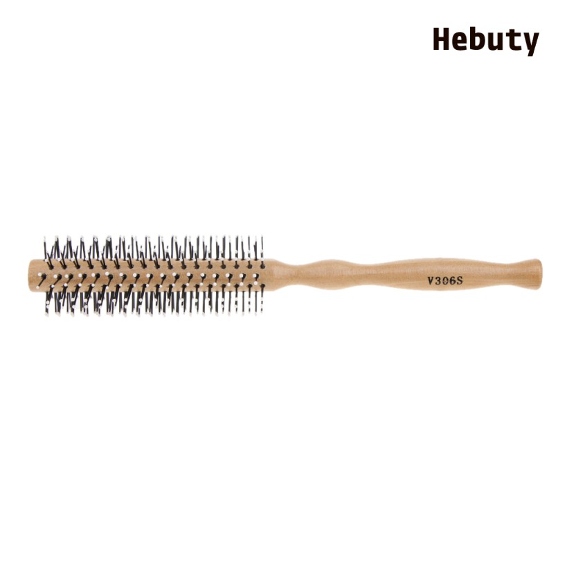 [Home & Living] Wooden Lotus Round Hair Care Brush Wavy Curling Detangling Comb Hairbrush