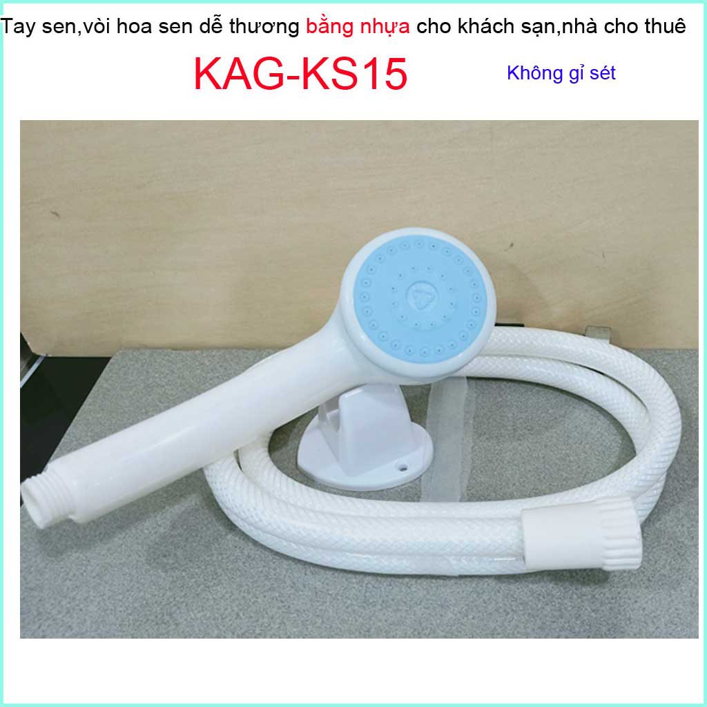 Vòi sen tắm nhựa, vòi hoa sen nhựa Kace KAG-KS59- giá tốt dùng bền bỉ dùng vùng nước phèn vùng biển