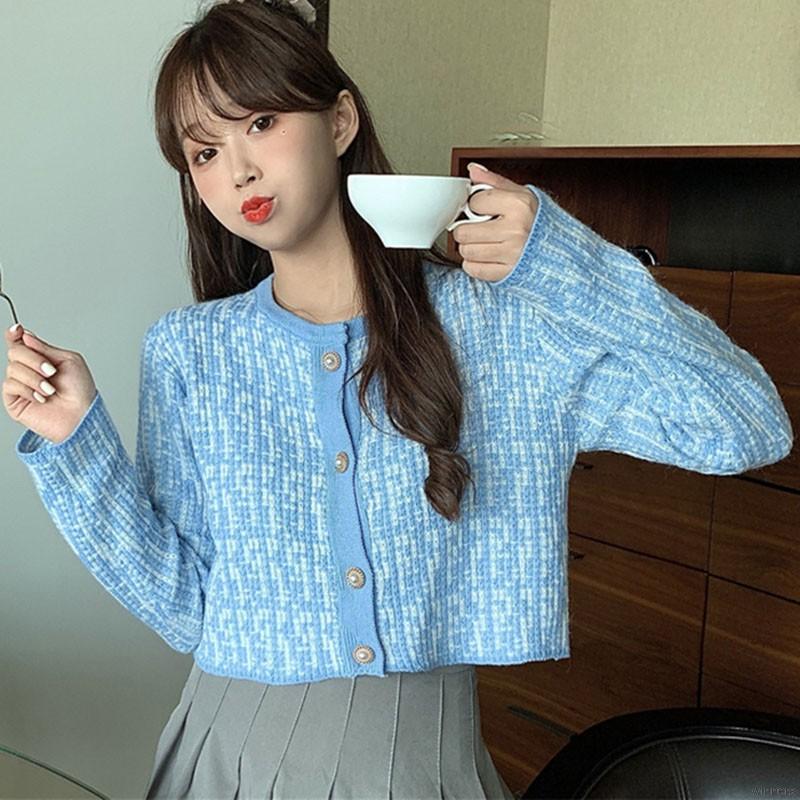 Áo Khoác Cardigan Dệt Kim Form Rộng In Họa Tiết Thời Trang Xinh Xắn Cho Nữ | BigBuy360 - bigbuy360.vn