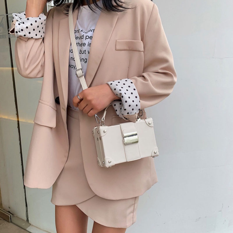 Túi đeo vai IELGY dáng vuông cỡ nhỏ thiết kế đơn giản thời trang cho nữ