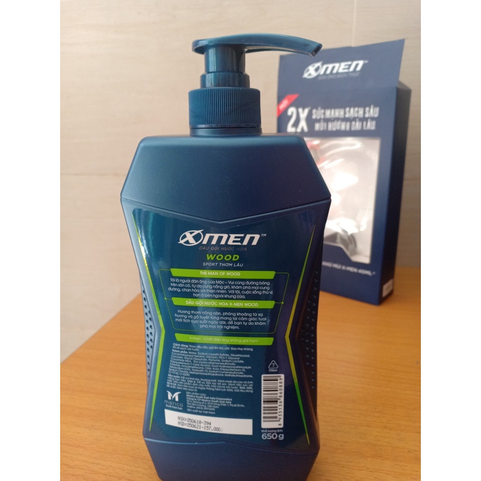 Dầu gội hương nước hoa X-Men Wood 650g