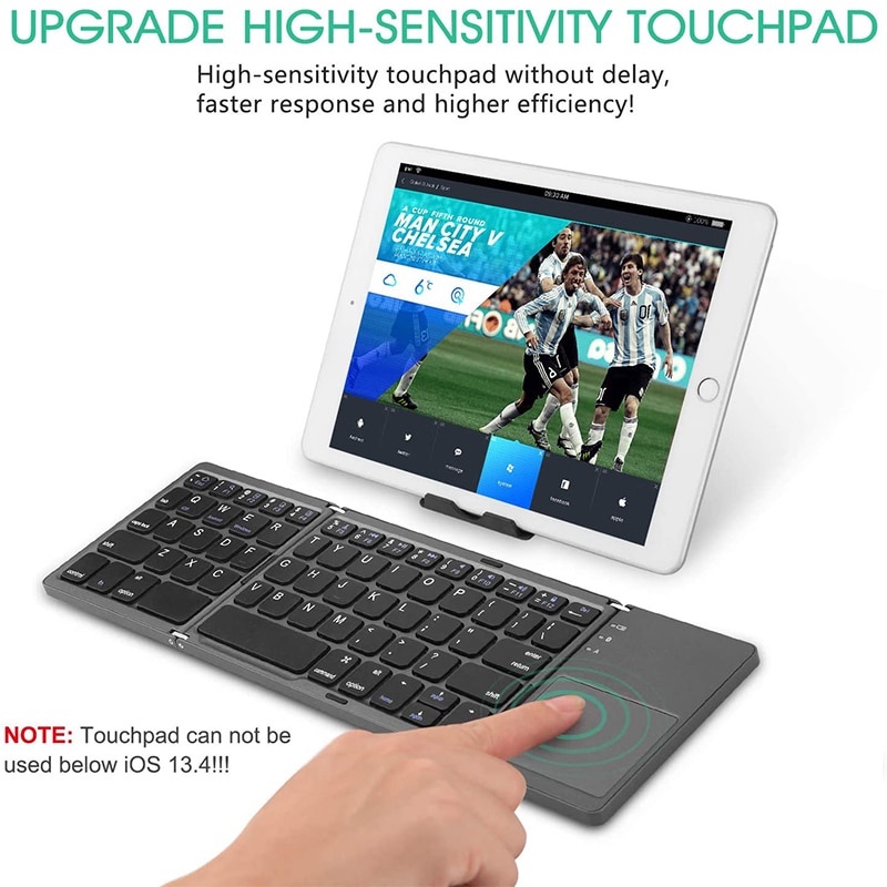 Bàn Phím Bluetooth Không Dây Mini Có Thể Sạc Lại Cho Android Windows PC Tablet