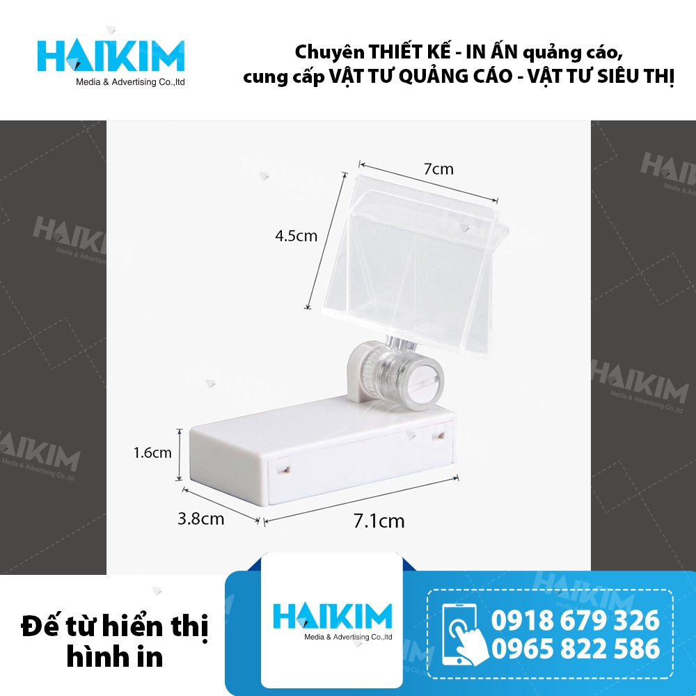 Chân đế nam châm nẹp (KHÔNG CẦN SỬ DỤNG KHUNG SIÊU THỊ) , Đế từ hiển thị hình in, chân đế nam châm quảng cáo - C6