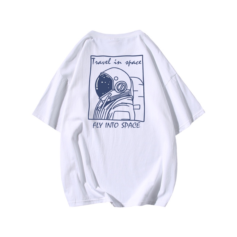 Áo thun Unisex dáng rộng.V171 In 2 mặt Fly Into Space