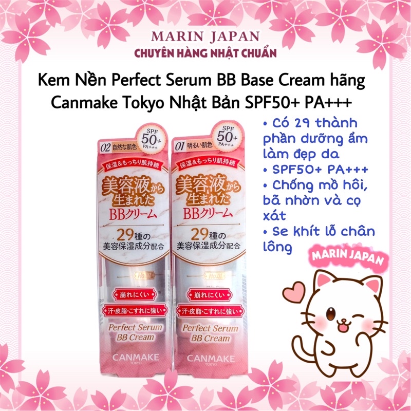 Kem Nền Perfect Serum BB Cream hãng Canmake Tokyo Nội Địa Nhật Bản