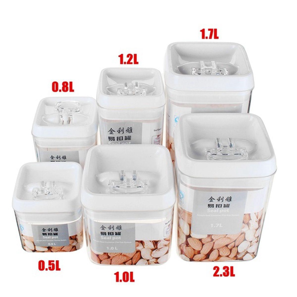 Hộp Đựng Thực Phẩm Kín Khí Bằng Acrylic Kín Khí Đa Năng Cho Nhà Bếp