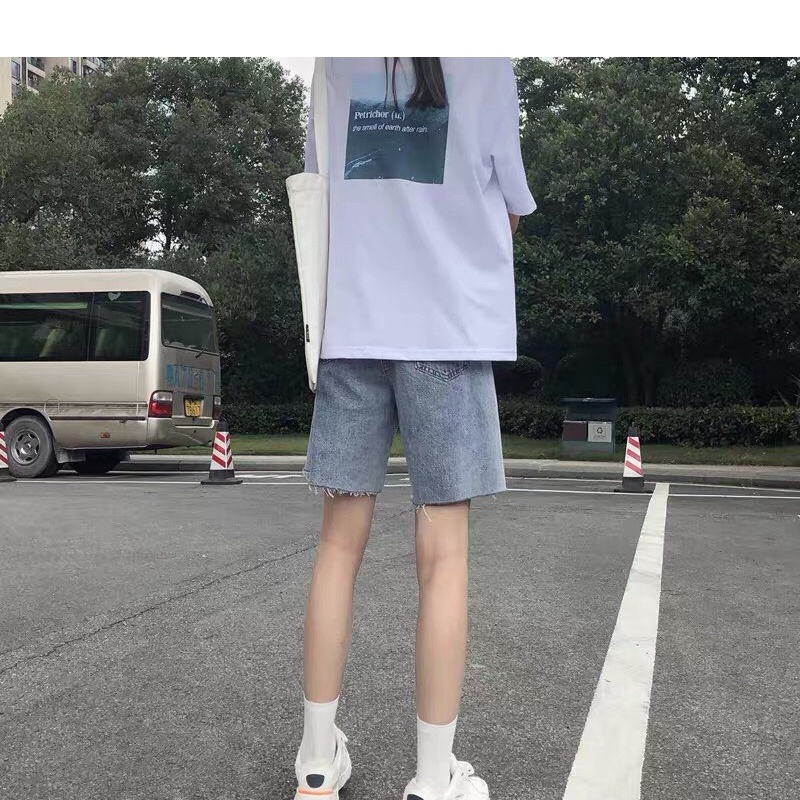 [ FREESHIP ] Quần Short Jean Ngố Bò Mềm Mại Phong Cách Hàn Quốc