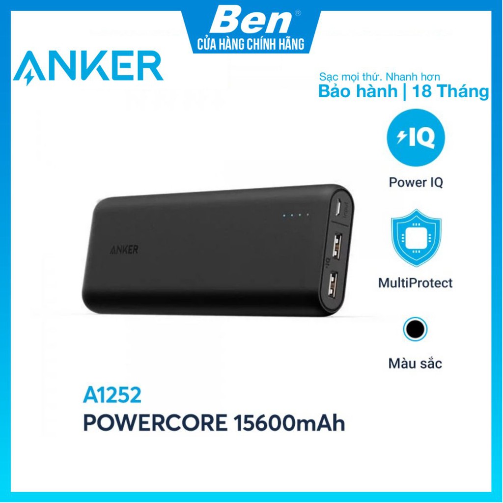 Pin sạc dự phòng ANKER PowerCore 15600 mAh - A1252