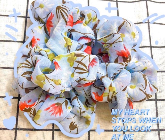 🌼SCRUNCHIES BUỘC TÓC HOA LÁ 🌈