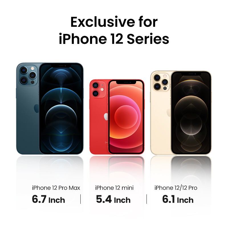 Miếng dán màn hình UGREEN mặt kính trong suốt 9D bảo vệ toàn diện thích hợp cho iPhone 12 11 Pro Max Mini