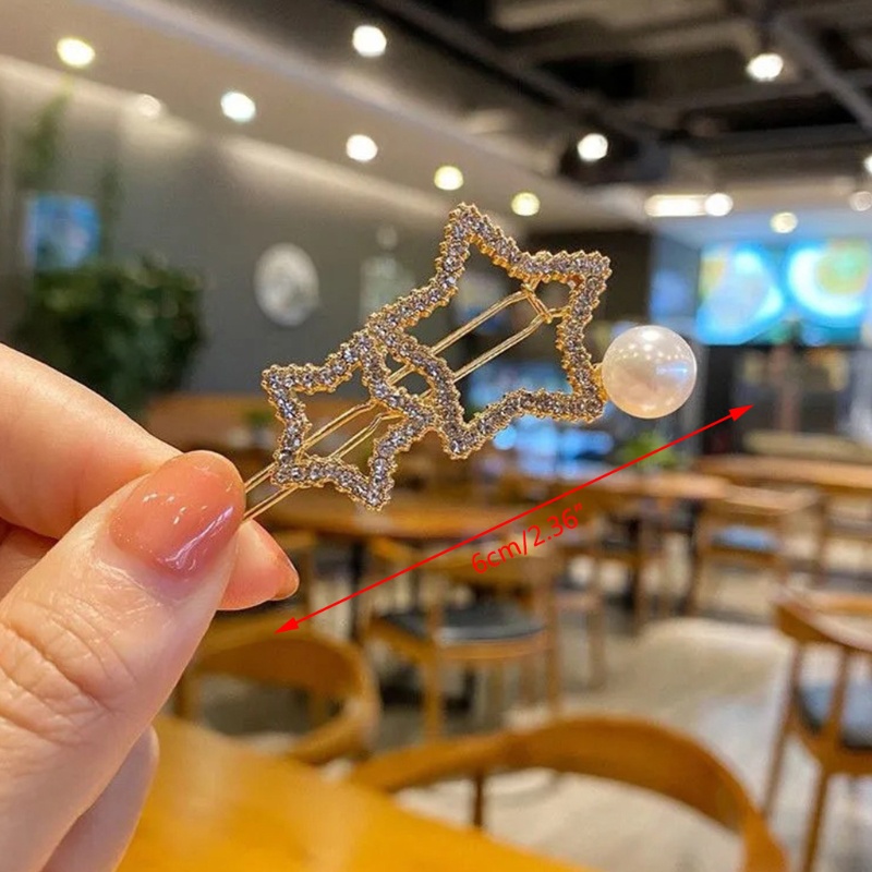 Kẹp Tóc Cá Sấu Đính Đá / Ngọc Trai Giả Thời Trang Đi Biển Cho Nữ