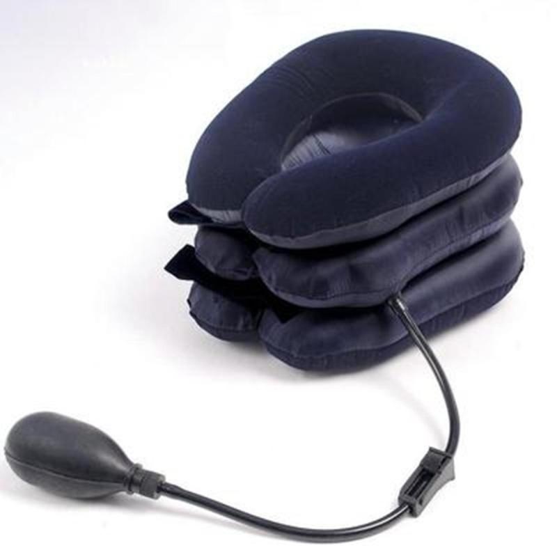 Portable Three-layer Fast Inflatable Travel Pillow Relief Massage Rest Cushion Pillow