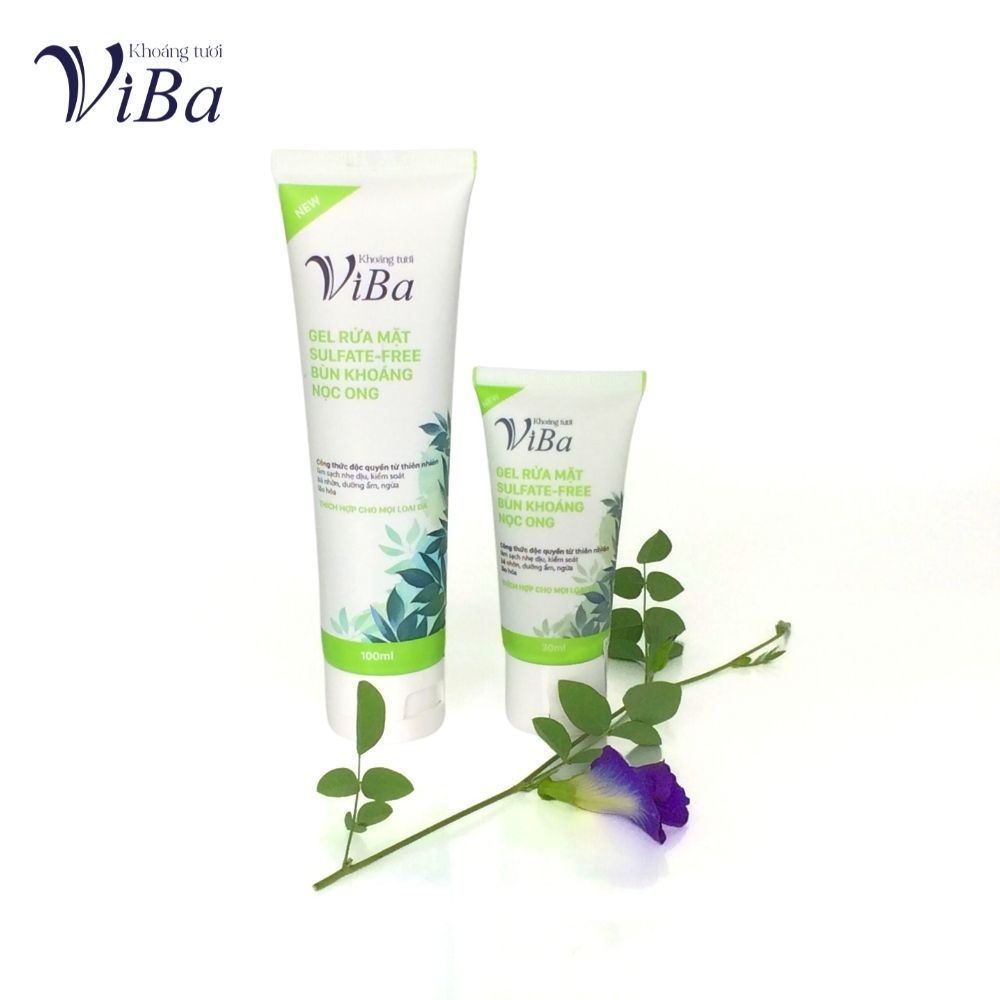 Gel rửa mặt viba - Sữa rửa mặt kiểm soát bã nhờn, ngăn ngừa lão hóa, cân bằng hệ sinh thái da không bào mòn da.