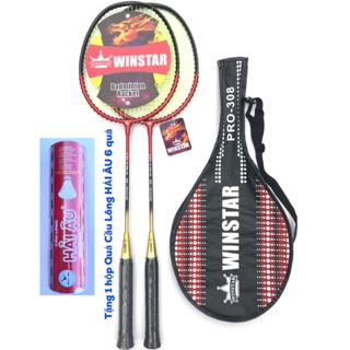 Vợt Cầu Lông 2 Chiếc WINSTAR 308 (Chính Hãng) Tặng 1 hộp quả cầu lông HẢI ÂU 6 quả