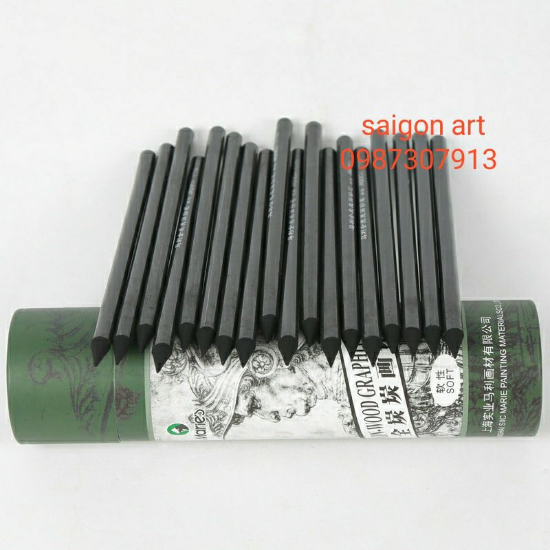 Than Cứng Vẽ Phác Thảo, Tranh Truyền Thần Maries(1Cây)