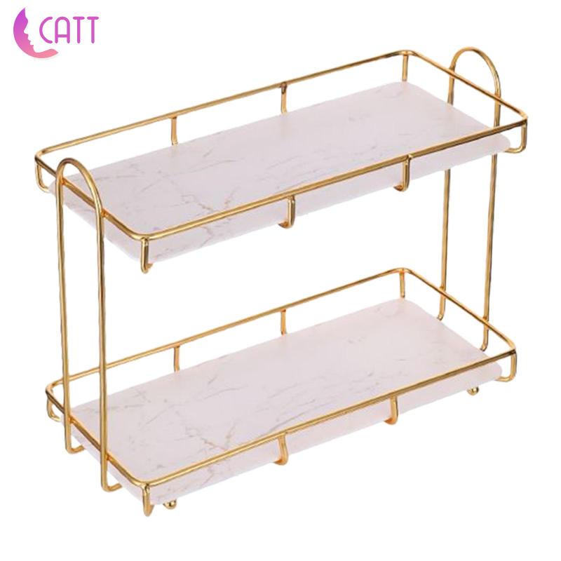Giá Đỡ Trưng Bày Nước Hoa 2 Tầng Bằng Sắt Để Bàn Tiện Lợi