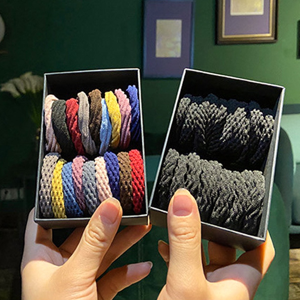 Set 5 Dây Cột Tóc Co Giãn Mini Đơn Giản Cho Nữ