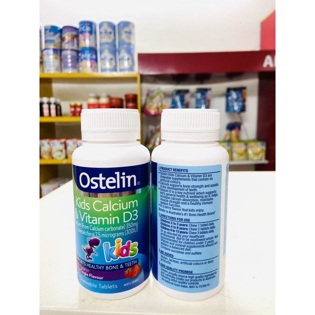 Canxi OSTELIN Kids d3 viên vitamin cho bé tăng chiều cao chính hãng 05105