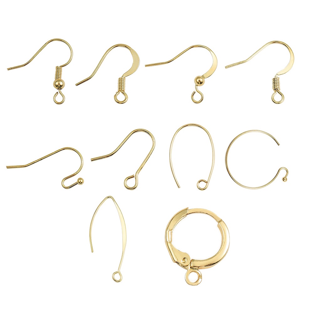Set 10/ 20 móc khuyên tai DIY mạ vàng 18K thời trang thủ công