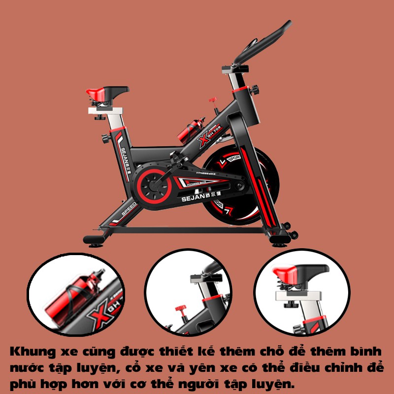 Xe đạp tập thể dục Air bike GH-709 thiết kế mới ( Chống ồn ) Bản tiếng anh xuất Mỹ