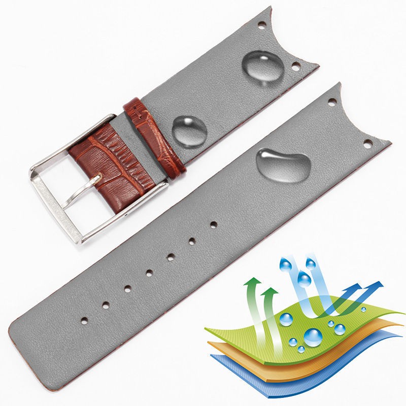 Leather watch strap CK-KOV231/KOV232 series special arc mouth ultra-thin leather strap men and women 22