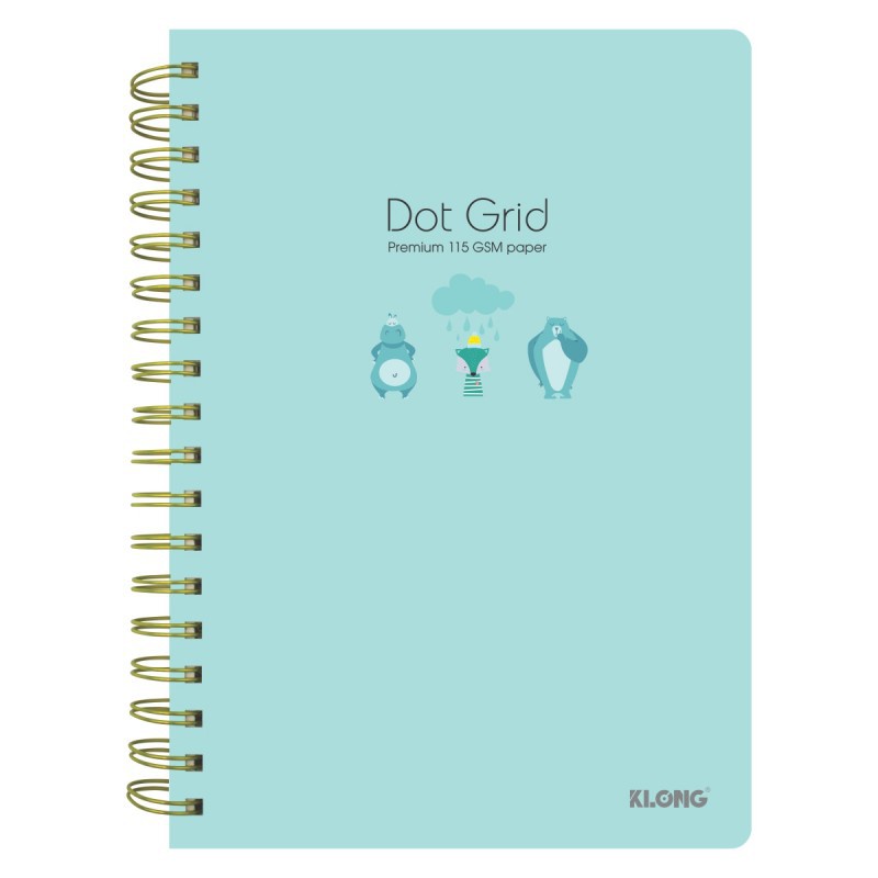 Sổ Klong Dot Grid B5 Lò Xo Kép Giấy 120 GSM 200 Trang