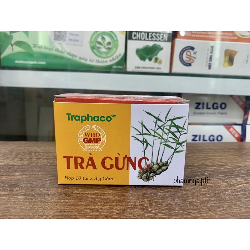 Trà gừng Traphaco (hộp 10 túi cốm)