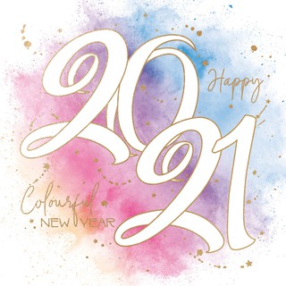 200 Sticker nhãn dán Happy New Year 4cm
