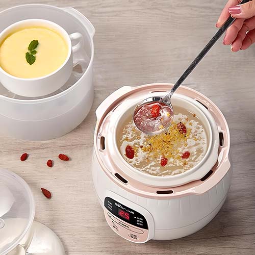 Nồi nấu chậm Bear 0.8 lít SUBE001 - Hàng chính hãng - Dễ sử dụng, Thông minh, Tháo lắp rửa dễ dàng