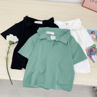Áo croptop polo trơn chất thun siêu đẹp Friday
