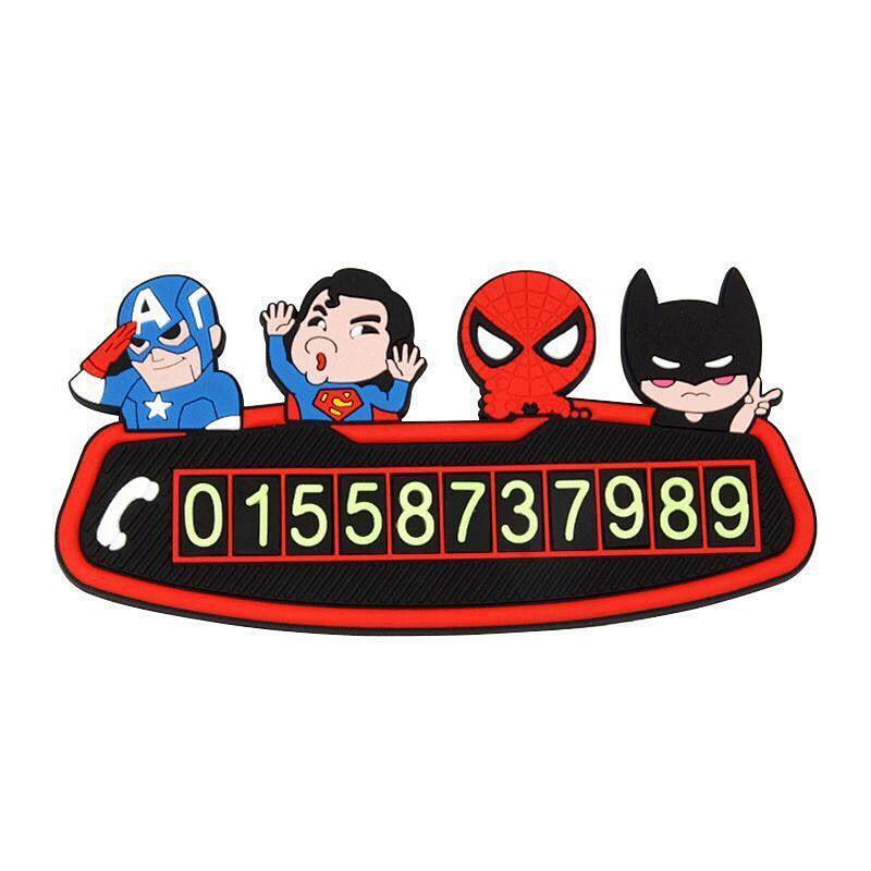 Cartoon Car Temporary Parking Card Cute Phone Number Parking Card Luminous Sun Protection Moving Car inside Parking Plate uR7A