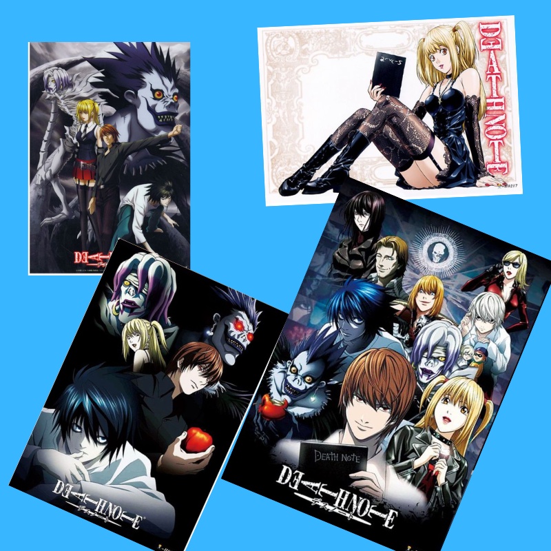 Set 8 tấm poster Death Note size to bự tranh áp phích A3 siêu chất