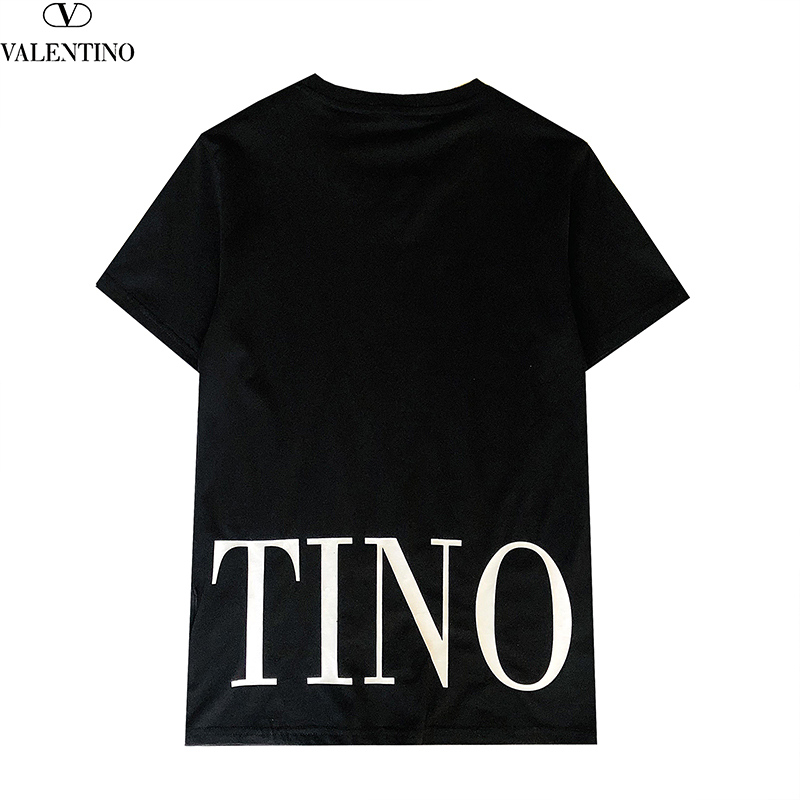 Áo Thun Ngắn Tay Cổ Tròn In Chữ Valentino Thời Trang Dành Cho Cả Nam Và Nữ