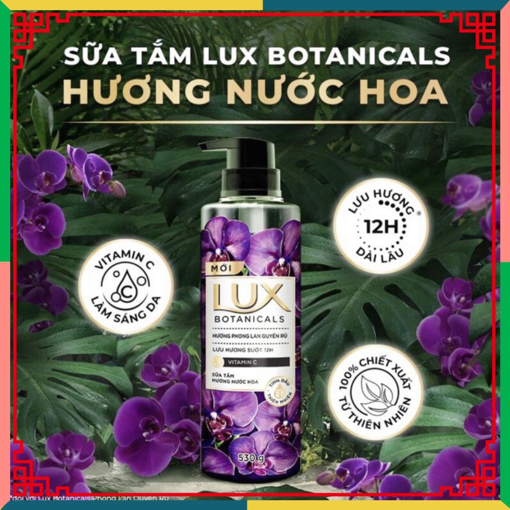 Sữa tắm Lux Botanicals hương phong lan săn chắc 530g Tặng chai 350g
