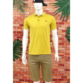 Áo thun có cổ màu Vàng Nam Nữ Bigsize