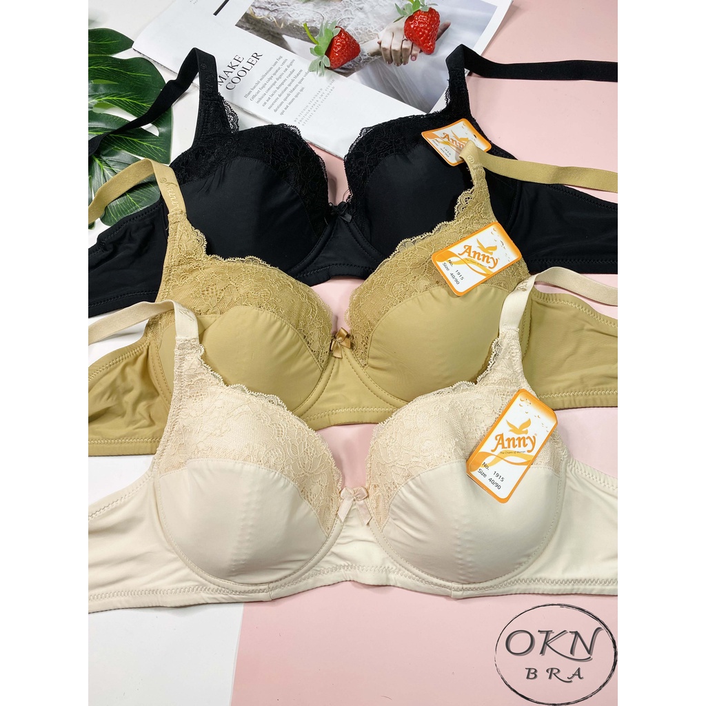 Áo lót áo ngực Bigsize Thái Lan mút mỏng không đệm có gọng Anny 1915