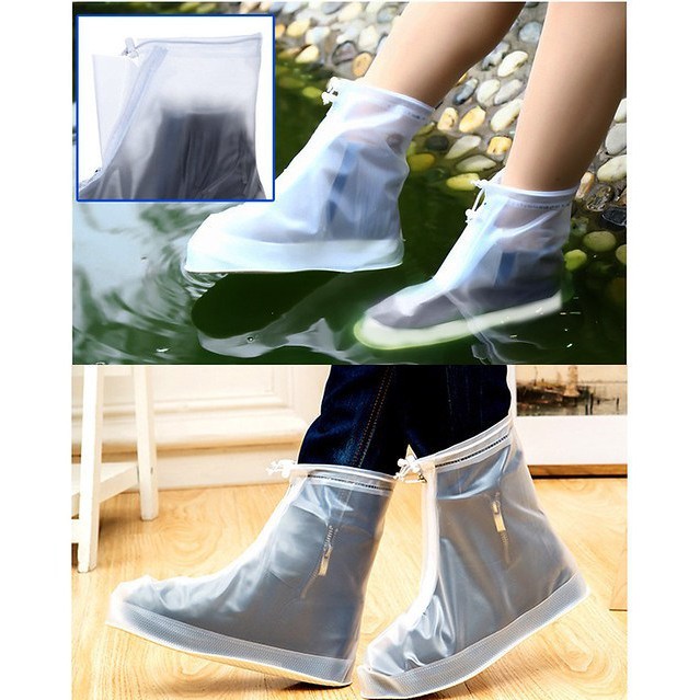 Ủng bọc giày đi mưa cổ cao CÓ ĐẾ CHỐNG TRƠN TRƯỢT loại cao cấp dùng cho cả nam và nữ