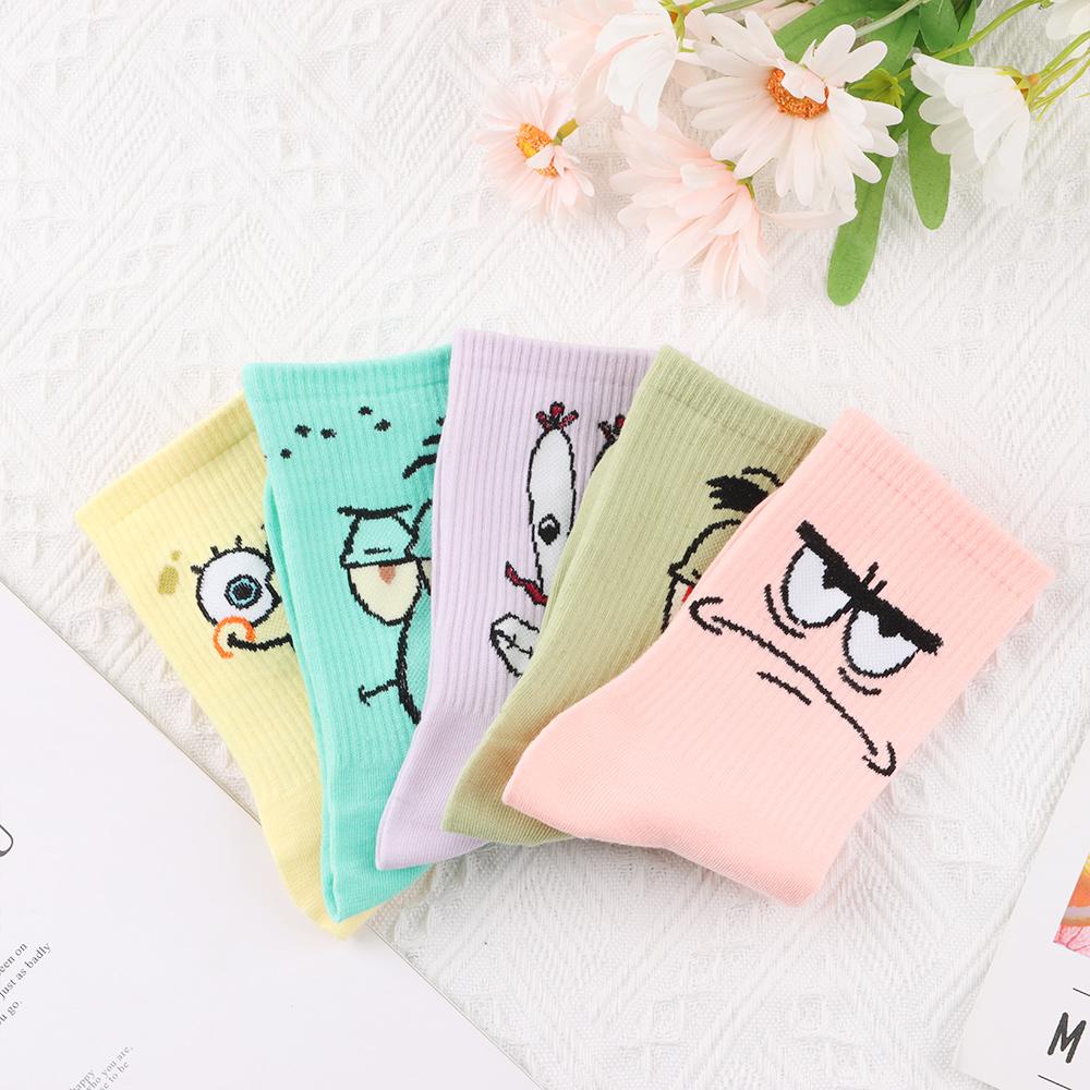 WONDER Vớ Giữ Nhiệt Lạnh Họa Tiết Hoạt Hình Spongebob Dễ Thương