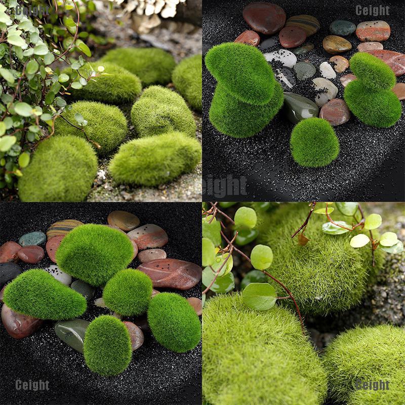 Đá rêu nhân tạo hình quả bóng tròn mini dùng trang trí sân vườn tiện dụng