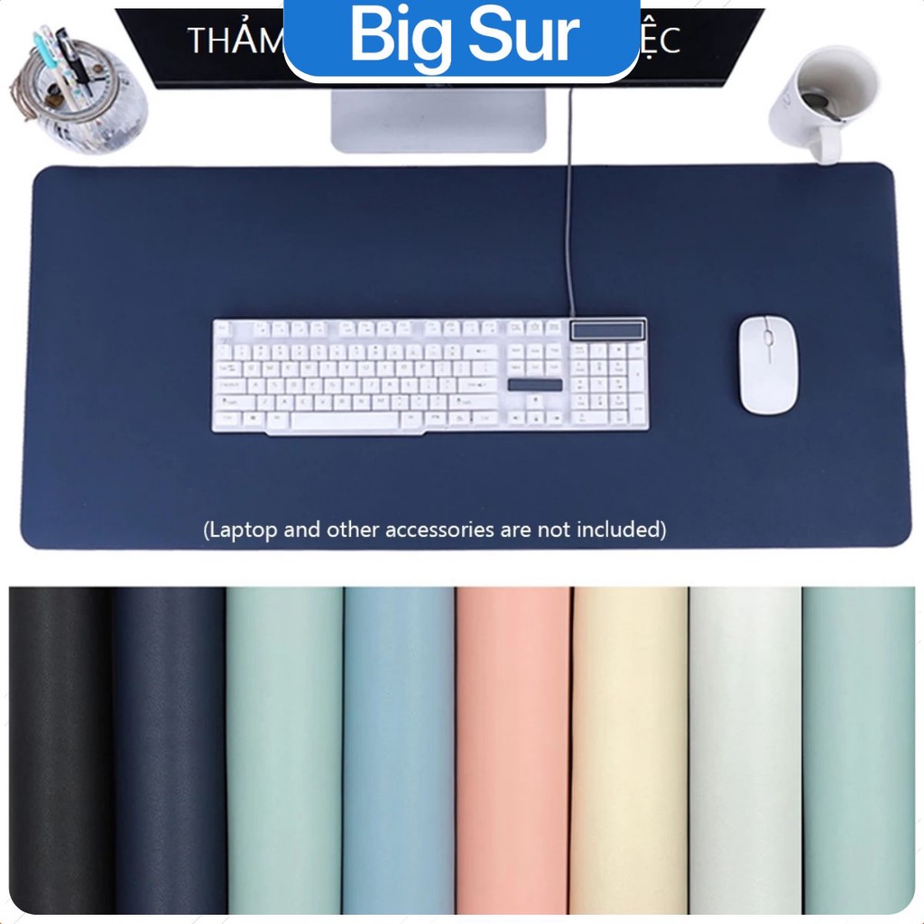 [Khâu Viền, 1 Mặt] Thảm Trải Bàn Làm Việc Deskpad Da PU size Lớn Kiêm Miếng Lót Chuột Máy Tính Cỡ Lớn 120x50, 100x50