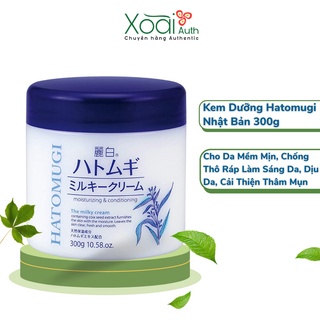 Kem Dưỡng Hatomugi Moisturizing Conditioning The Miky Cream 300g,  Ẩm Làm Sáng Da,Giảm Mụn,Cải Thiện Thâm Mụn