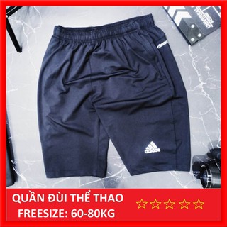 Quần Đùi Thể Thao, Quần Short Thun Nam co giãn 4 chiều, FREE SIZE 60-80 kg
