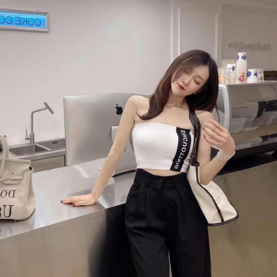 Áo Croptop Không Dây - Áo Bra Không Dây đệm mút mỏng Len Tăm Ôm Body Sexy B1998