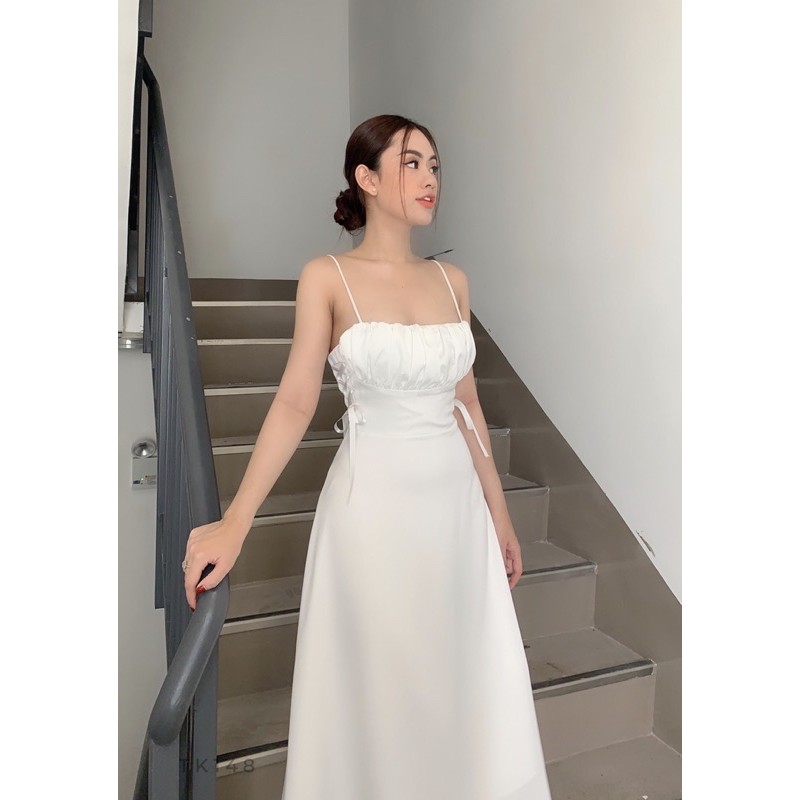 [Mã WASTMAY giảm 15% tối đa 30K đơn 150K] Đầm dự tiệc 2 dây xoè đan hông | BigBuy360 - bigbuy360.vn