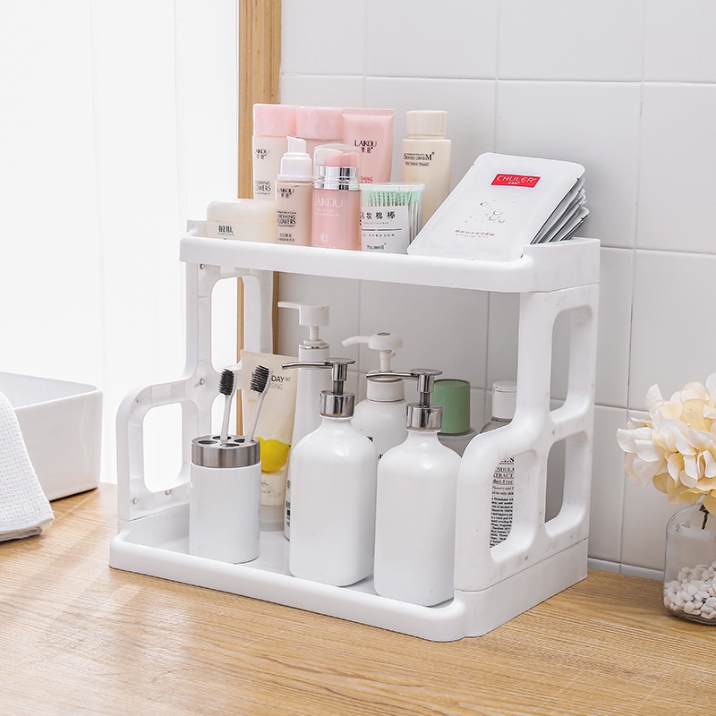 Kệ đựng gia vị đa năng AMIZIN Kệ đựng gia vị nhà bếp 2 tầng nhựa cao cấp giá rẻ