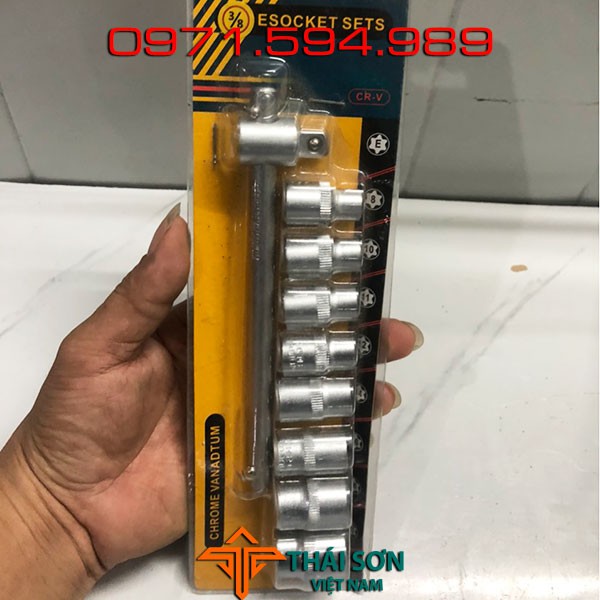 Bộ khẩu E 3/8 inch . Nhật Bản. Chuyên mở động cơ máy, động cơ ô tô. Thép nguyên chất cr V